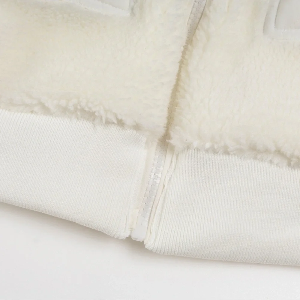 ALO Yoga Cream Teddy Sherpa Zip Jacket